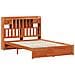 Libreria Struttura Letto con testiera Marrone Cera 200 x 160 cm - Foto miniatura 5