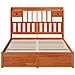 Libreria Struttura Letto con testiera Marrone Cera 200 x 160 cm - Foto miniatura 6