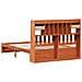 Libreria Struttura Letto con testiera Marrone Cera 200 x 160 cm - Foto miniatura 8