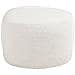 Hilo - Pouf In Chenille Bianco Panna 55x40x39 Cm - Foto miniatura 1