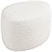 Hilo - Pouf In Chenille Bianco Panna 55x40x39 Cm - Foto miniatura 3