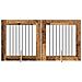 Cancello per cani con supporti 2 pcs Legno antico 80 x 80 cm - Foto miniatura 1