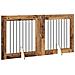 Cancello per cani con supporti 2 pcs Legno antico 80 x 80 cm - Foto miniatura 4