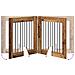 Cancello per cani con supporti 2 pcs Legno antico 80 x 80 cm - Foto miniatura 8