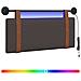 Testiera sospesa Con luce LED Marrone Scuro PU Antico - Foto miniatura 1