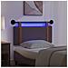 Testiera sospesa Con luce LED Marrone Scuro PU Antico - Foto miniatura 5