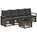 Set Divano da Giardino 5 pcs Grigio polyrattan - Foto miniatura 1