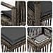 Set Divano da Giardino 5 pcs Grigio polyrattan - Foto miniatura 6