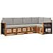 Set divano sezionale con cuscino 4 pcs Naturale e Grigio Chiaro - Foto miniatura 1