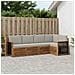 Set divano sezionale con cuscino 4 pcs Naturale e Grigio Chiaro - Foto miniatura 2