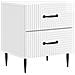 Armadio da Notte 2 pcs Bianco Lucido 43 x 34,5 x 47,5 cm - Foto miniatura 3