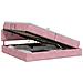 Letto con Contenitore con testiera Rosa 200 x 200 cm Velluto - Foto miniatura 1