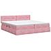Letto con Contenitore con testiera Rosa 200 x 200 cm Velluto - Foto miniatura 8