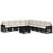 Set Divano da Giardino 10 pz Nero e Bianco Crema polyrattan - Foto miniatura 1