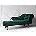 Chaise Longue Destra In Velluto Verde Nimes - Foto miniatura 2