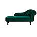 Chaise Longue Destra In Velluto Verde Nimes - Foto miniatura 1