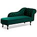 Chaise Longue Destra In Velluto Verde Nimes - Foto miniatura 5