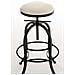 Sgabello Bar Radong Design Industriale In Metallo E Similpelle I Sedia Cucina Imbottita Regolabile 70-90 CM I Sgabello Bancone Rotondo Nero - Foto miniatura 2
