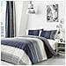 'betley' Classic Wide Stripe Set Copripiumino, Poliestere, Blu, Super-king - Foto miniatura 2