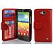 Custodia Compatibile Con Lg L70 In Rosso Cremisi - Coperchio Protettivo Con Chiusura Magnetica E 3 Slot Per Carte - Foto miniatura 2