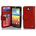 Custodia Compatibile Con Lg L70 In Rosso Cremisi - Coperchio Protettivo Con Chiusura Magnetica E 3 Slot Per Carte - Foto miniatura 4