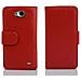 Custodia Compatibile Con Lg L70 In Rosso Cremisi - Coperchio Protettivo Con Chiusura Magnetica E 3 Slot Per Carte - Foto miniatura 5