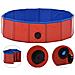 Piscina Per Cani Pieghevole Rossa 80x20 Cm In Pvc - Foto miniatura 2