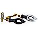 Design Unico Indicatori Frecce Segnalatori Direzione Moto A-pro 12v Nero - Foto miniatura 3