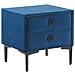 Comodino Con 2 Cassetti In Velluto Blu Sezanne - Foto miniatura 4