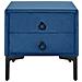 Comodino Con 2 Cassetti In Velluto Blu Sezanne - Foto miniatura 9