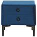 Comodino Con 2 Cassetti In Velluto Blu Sezanne - Foto miniatura 5