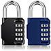 Lucchetti A Combinazione A 4 Cifre Locker Lucchetti Per Palestra Armadietti Scuola Locker Resistente Agli Agenti Atmosferici Per Esterni Lucchetto Per Cancello Recinzione Baracca Garage Ecc (black Blue)  - Foto miniatura 1