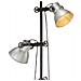 Lampada da Pavimento con 2 Paralumi Argento E27 in Ghisa - Foto miniatura 10
