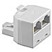 RJ-45 Adapter RJ-45 M 2x RJ-45 FM Bianco cavo di interfaccia e adattatore - Foto miniatura 1