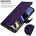 Custodia Compatibile Con Motorola Moto G51 5g In Lilla Scuro Fiore - Coperchio Protettivo In Design Floreale Con Chiusura Magnetica, Funzione Stand E Slot Per Carte - Foto miniatura 4