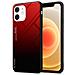 Custodia Compatibile Con Apple Iphone 12 Mini In Rosso - Nero - Coperchio Protettivo Bicolore In Vetro Temperato E Silicone Tpu - Foto miniatura 1