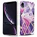 Custodia Compatibile Con Apple Iphone Xr In Marmo Viola Onda No. 14 - Coperchio Protettivo In Silicone Tpu Con Motivo A Mosaico - Foto miniatura 1