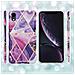Custodia Compatibile Con Apple Iphone Xr In Marmo Viola Onda No. 14 - Coperchio Protettivo In Silicone Tpu Con Motivo A Mosaico - Foto miniatura 6