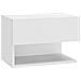 Comodino da Parete Bianco Lucido Legno Multistrato - Foto miniatura 1