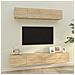 Set Di Mobili Porta Tv 4 Pz Rovere Sonoma In Legno Multistrato - Foto miniatura 1