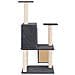 Albero Per Gatti Con Tiragraffi In Sisal Grigio Scuro 109 Cm - Foto miniatura 3