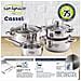 Set Di 7 Pezzi In Acciaio Inox: Casseruola Ø16 (1,5l) Senza Coperchio / Ø18 (2,0l) ; Ø20 (3,0l) E Ø24 (4,0l) Con Coperchio E Set Di 3 Padelle Ø16/20/24 Cm, Alu - Foto miniatura 2
