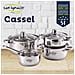 Set Di 7 Pezzi In Acciaio Inox: Casseruola Ø16 (1,5l) Senza Coperchio / Ø18 (2,0l) ; Ø20 (3,0l) E Ø24 (4,0l) Con Coperchio E Set Di 3 Padelle Ø16/20/24 Cm, Alu - Foto miniatura 3