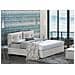 Letto Piazza E Mezza Angelica, Letto Contenitore Con Rivestimento In Tessuto, 100% Made In Italy, Apertura Frontale, Con Materasso Cm 120x190 Incluso, Bianco - Foto miniatura 2