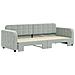 Divano Letto Con Letto Estraibile Grigio Chiaro 80x200 Velluto - Foto miniatura 3