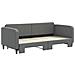 Divano Letto con Letto Estraibile Grigio Scuro 90x200cm Tessuto - Foto miniatura 3