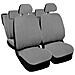Coprisedili Per Auto Universali, Made In Italy, Set Fodere Protezione Sedili Anteriori E Posteriori, Schienale Dietro Con 2 Zip, Copertura Adattabile Colore Grigio Chiaro - Foto miniatura 1