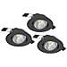 Faretto Ad Incasso Moderno Saliceto In Alluminio Nero 3 Luci Led 6w 2700k - Foto miniatura 1