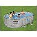 Piscina Power Steel Swim Vista Series Ii Ovale Effetto Marmo Con Oblò 56714 - Foto miniatura 5
