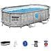 Piscina Power Steel Swim Vista Series Ii Ovale Effetto Marmo Con Oblò 56714 - Foto miniatura 1